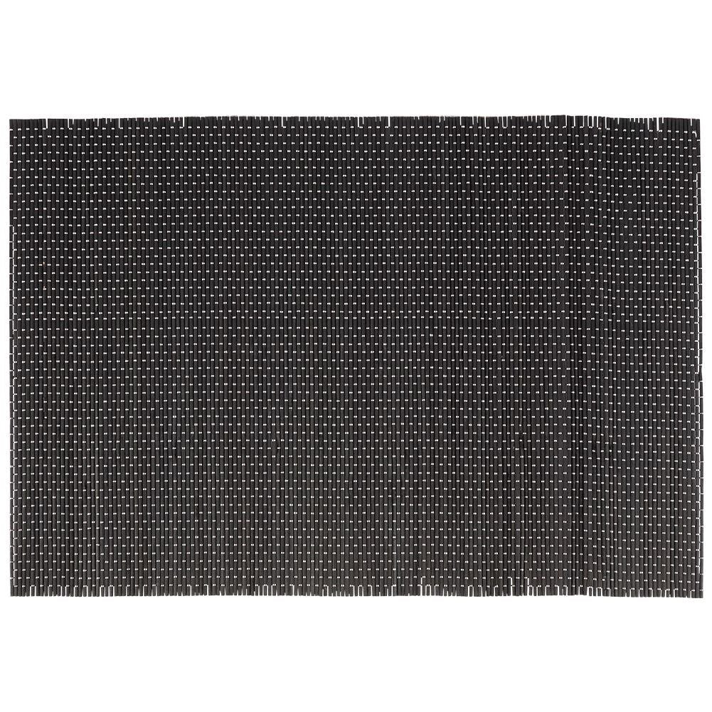 Black bamboo placemats - set of 4 rectangular