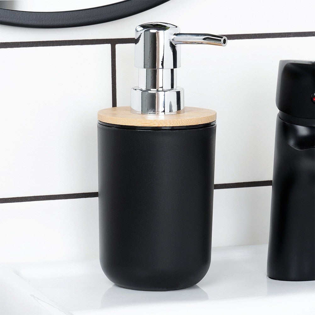 Black bathroom set, 6 pieces