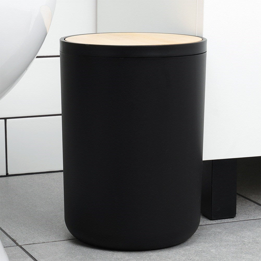 Black bathroom set, 6 pieces