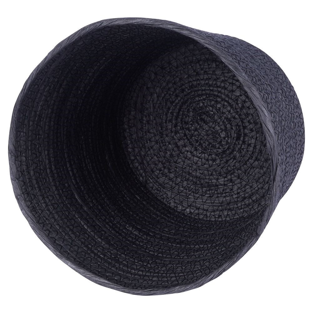 Black bin - Boho style, pot or storage