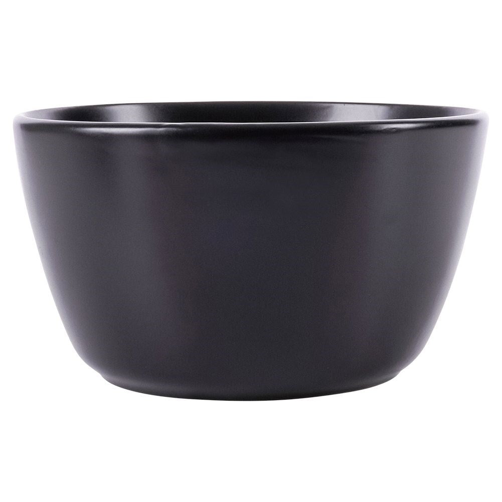 Black ceramic bowl: microwave and dishwasher safe