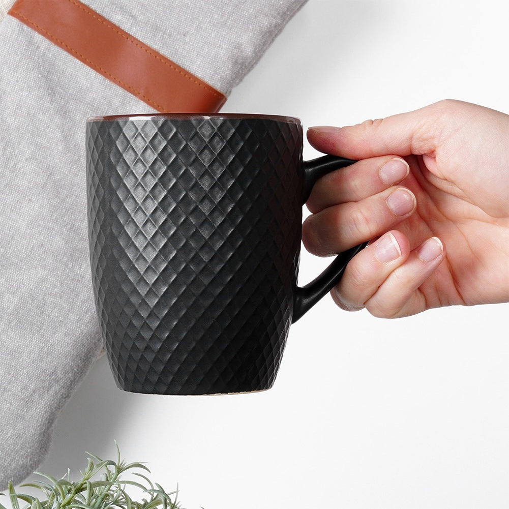 Black ceramic mugs 400 ml 4 pcs.