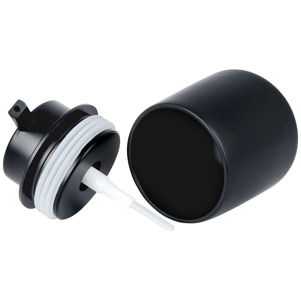 Black ceramic soap pump for kitchen and bathroom