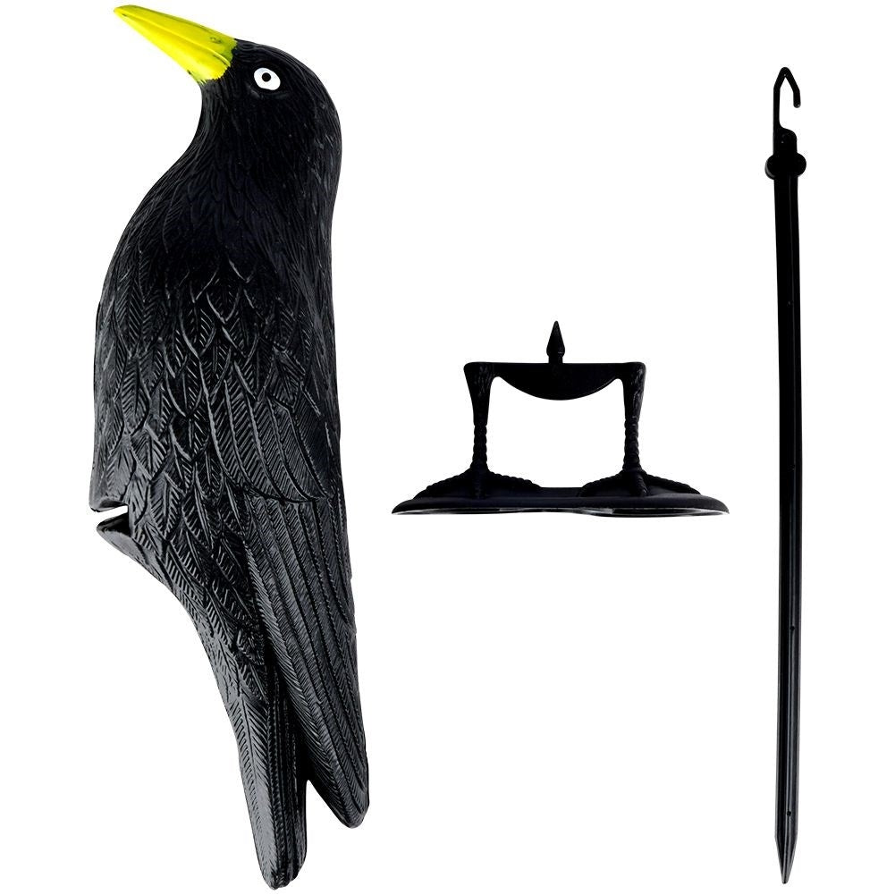Black crow scarecrow - realistic and effective scarecrow