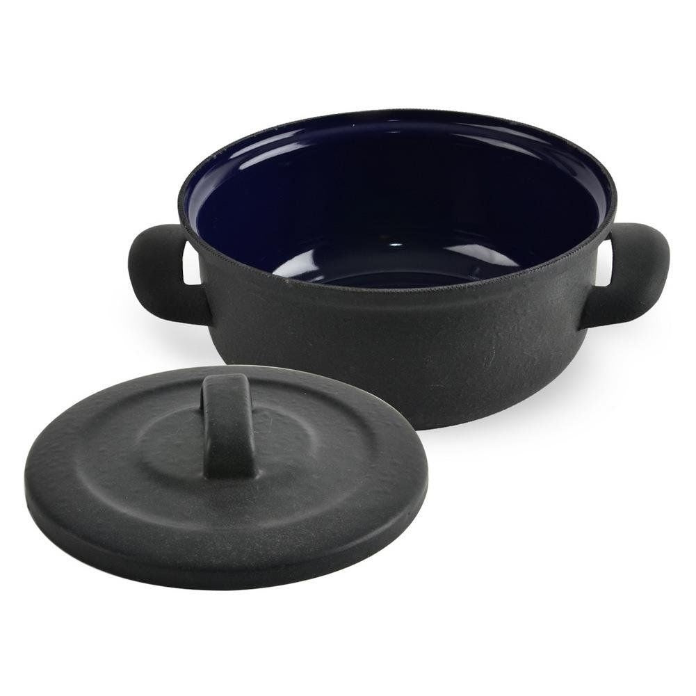 Black enamelled steel pan for all stoves and ovens