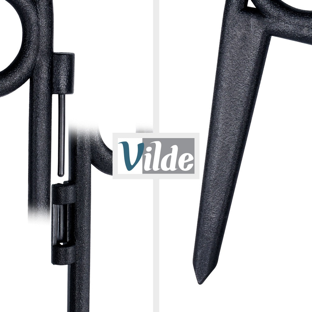 Black garden fence 60x33 cm 4 pcs.
