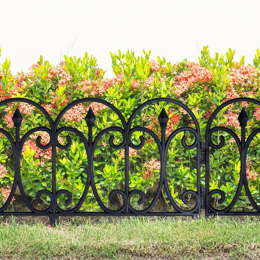 Black garden fence 60x33 cm 4 pcs.