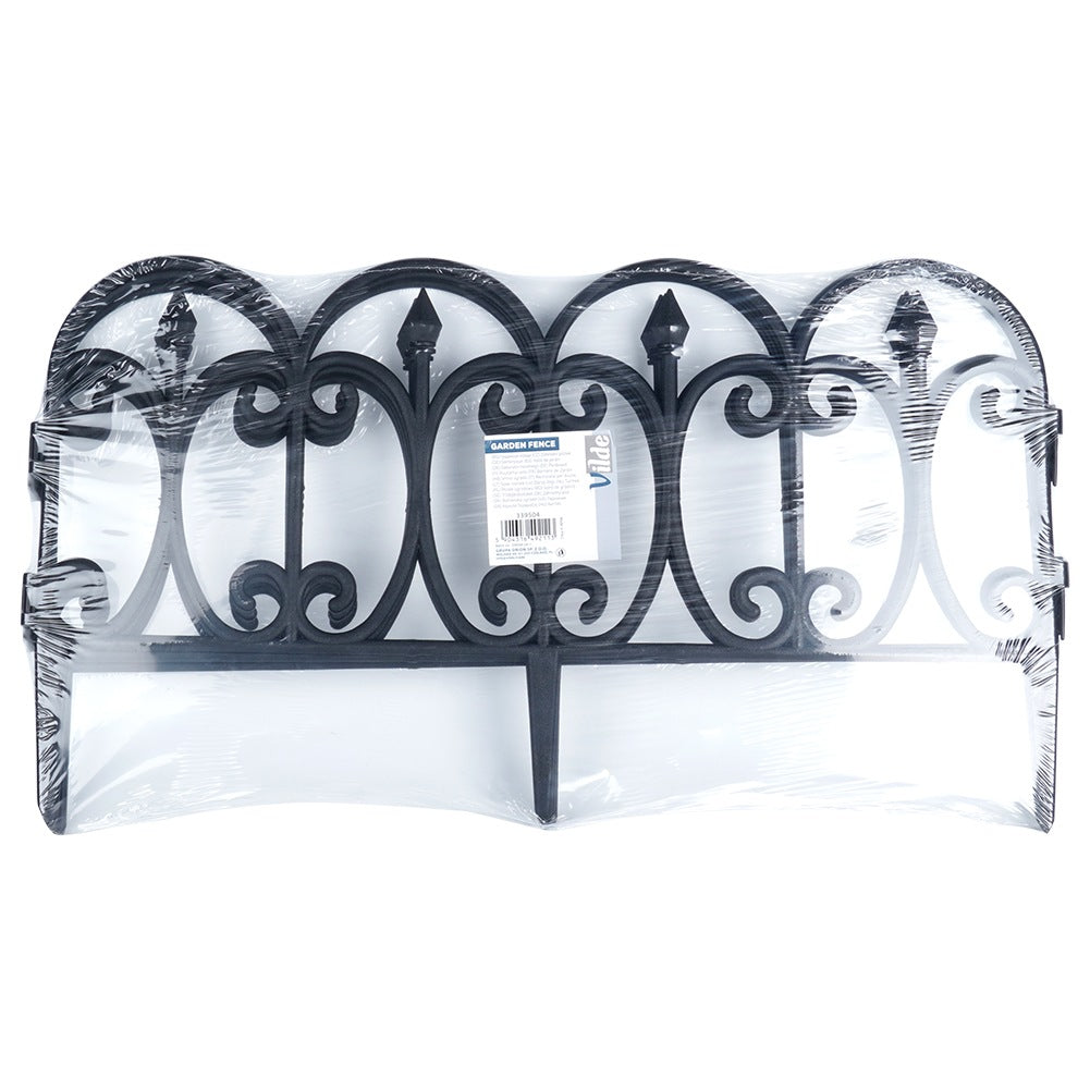 Black garden fence 60x33 cm 4 pcs.