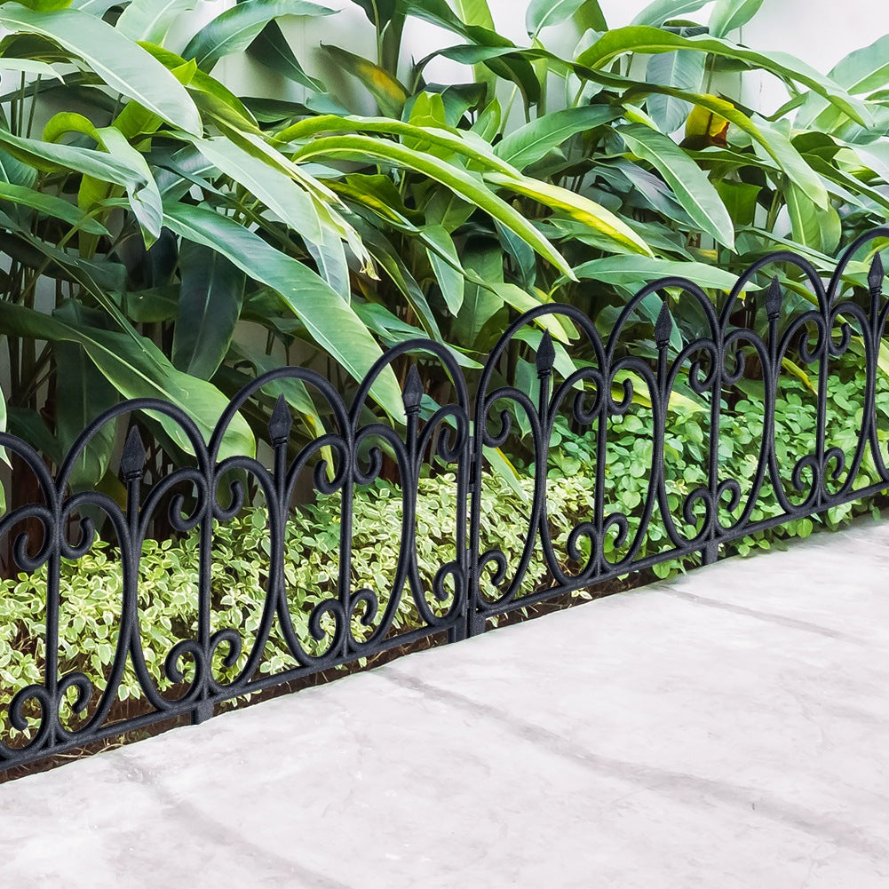 Black garden fence 60x33 cm 4 pcs.