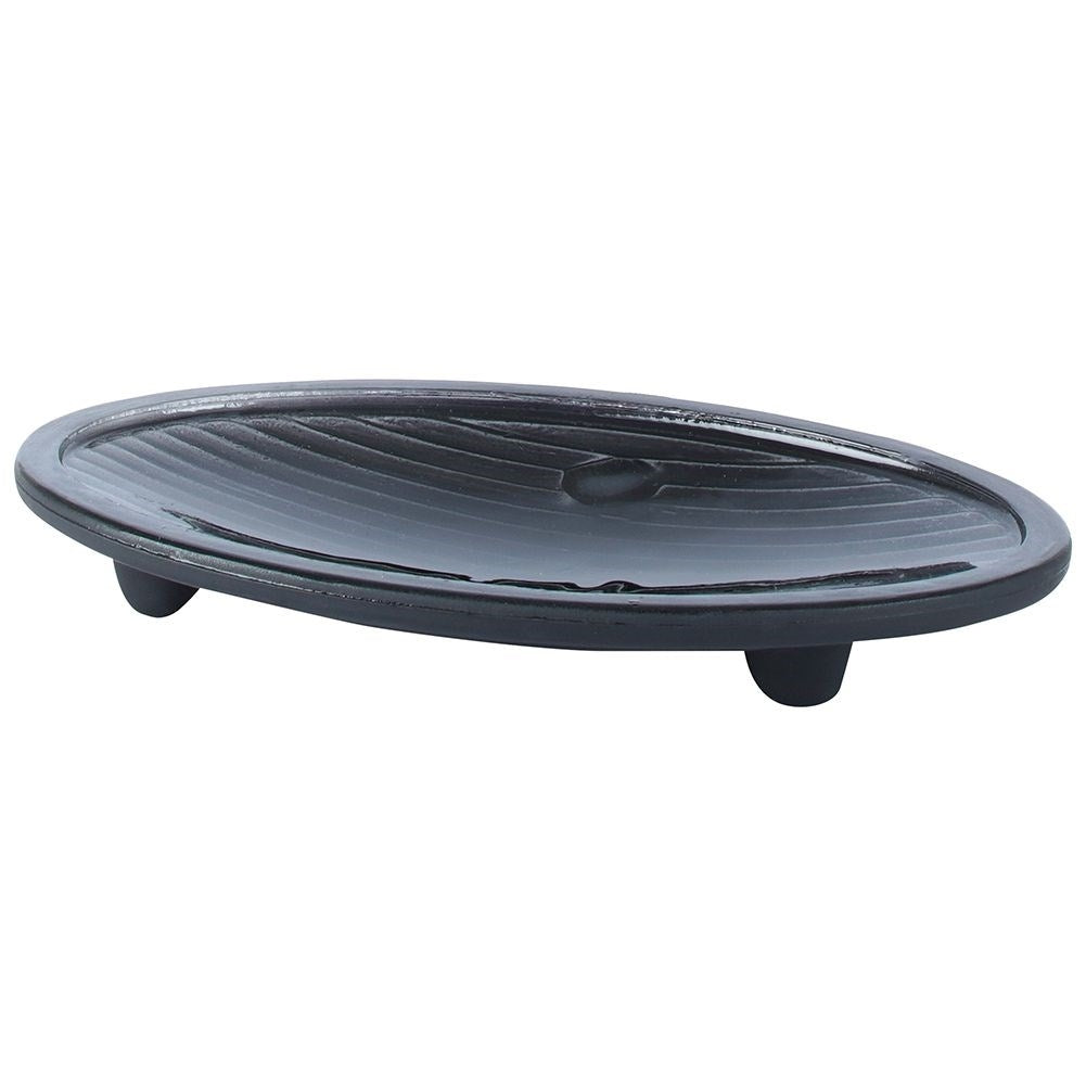 Black glass bath set: soap container, soap dish and toothbrush cup