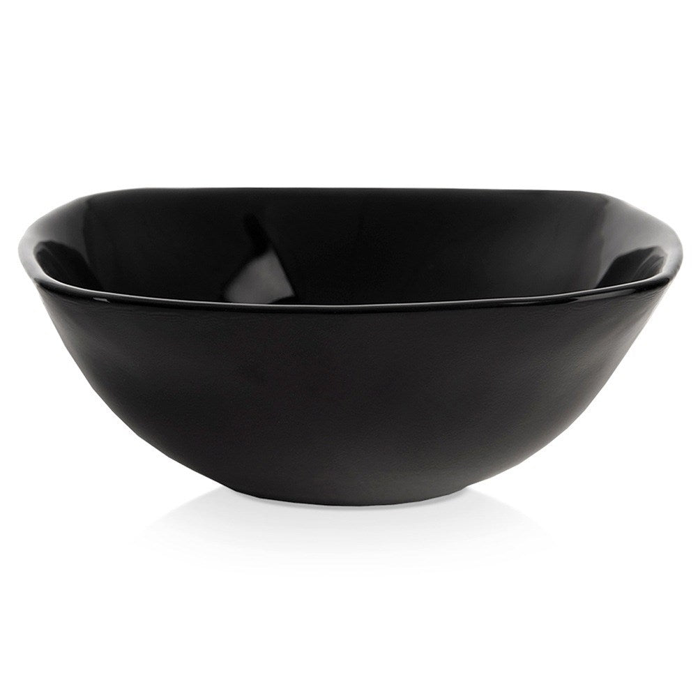 Black glass bowl LUNA 15 cm, 450 ml