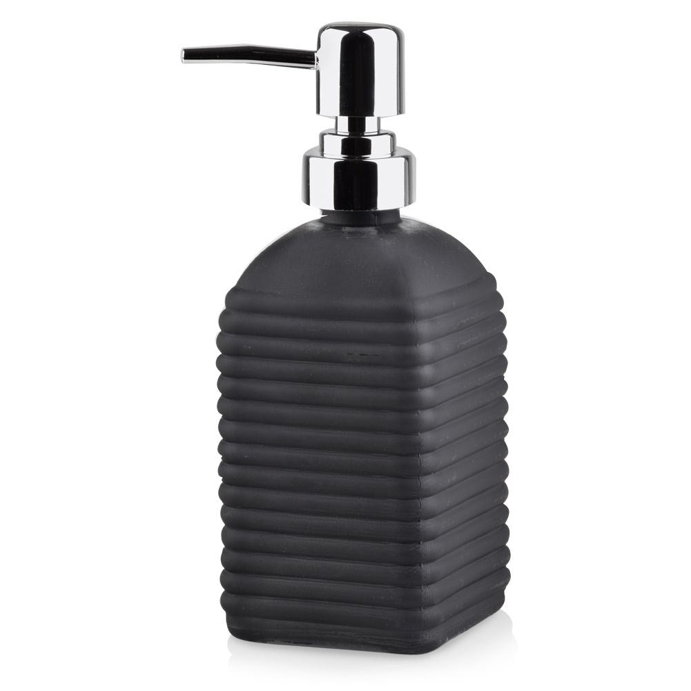 Black glass soap pump for kitchen and bathroom