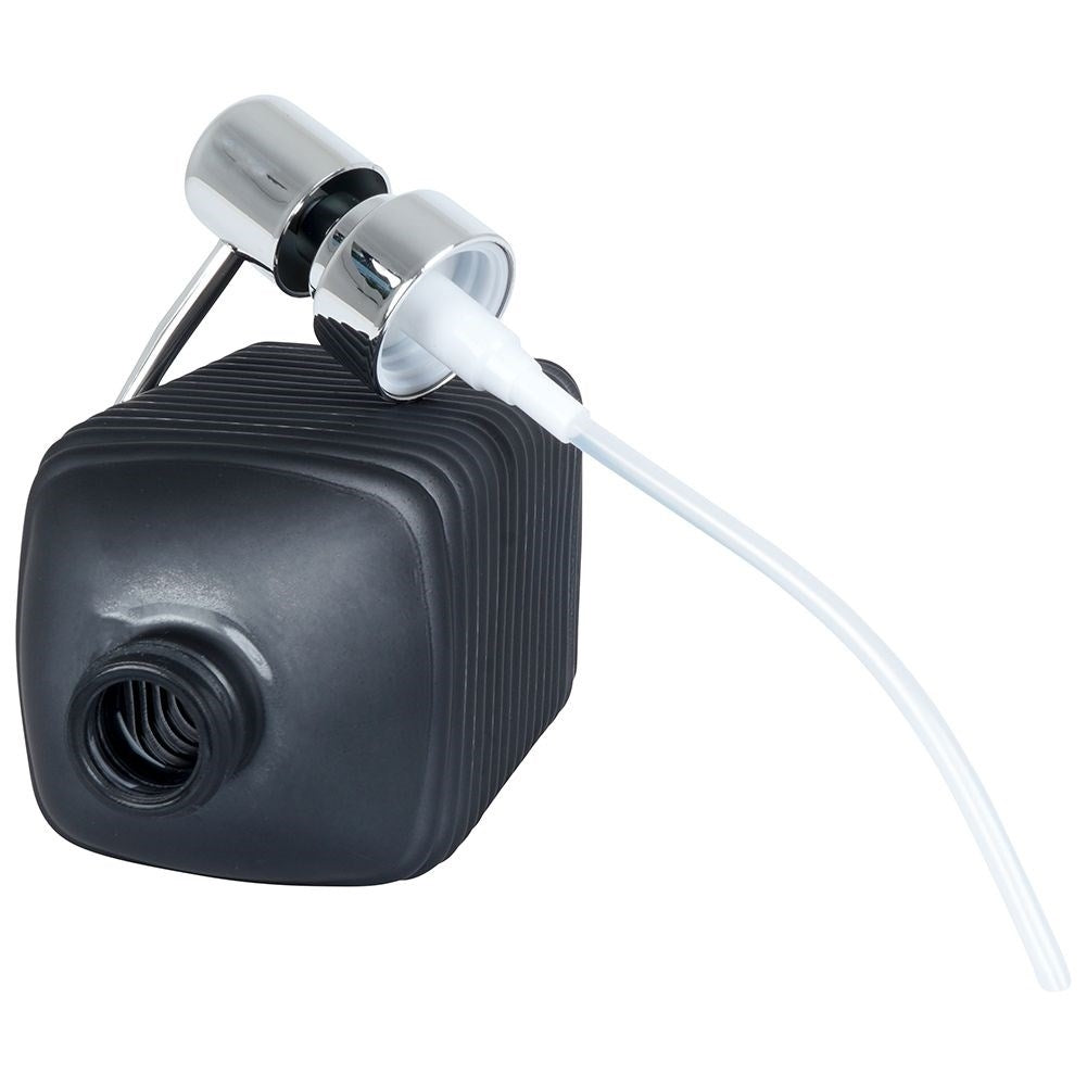 Black glass soap pump for kitchen and bathroom