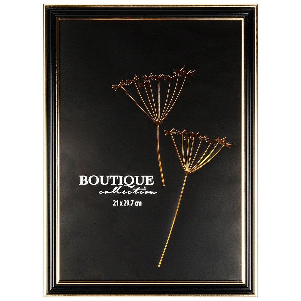 Black gold photo frame 21x29.7 cm