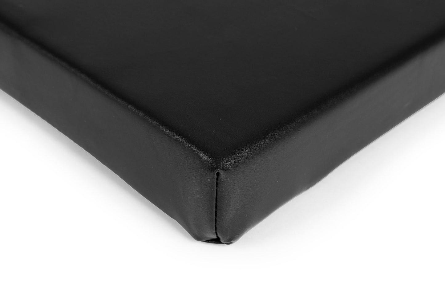 Black gymnastic mattress for fitness exercises, 182x60cm
