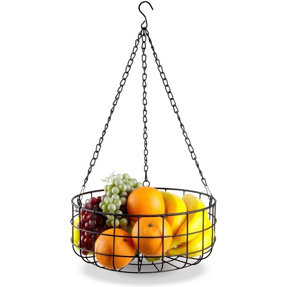 Black hanging basket for fruit and vegetables