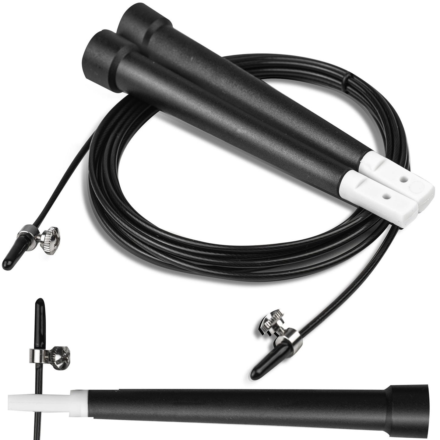 Black jump rope for training Neo-Sport NS-955
