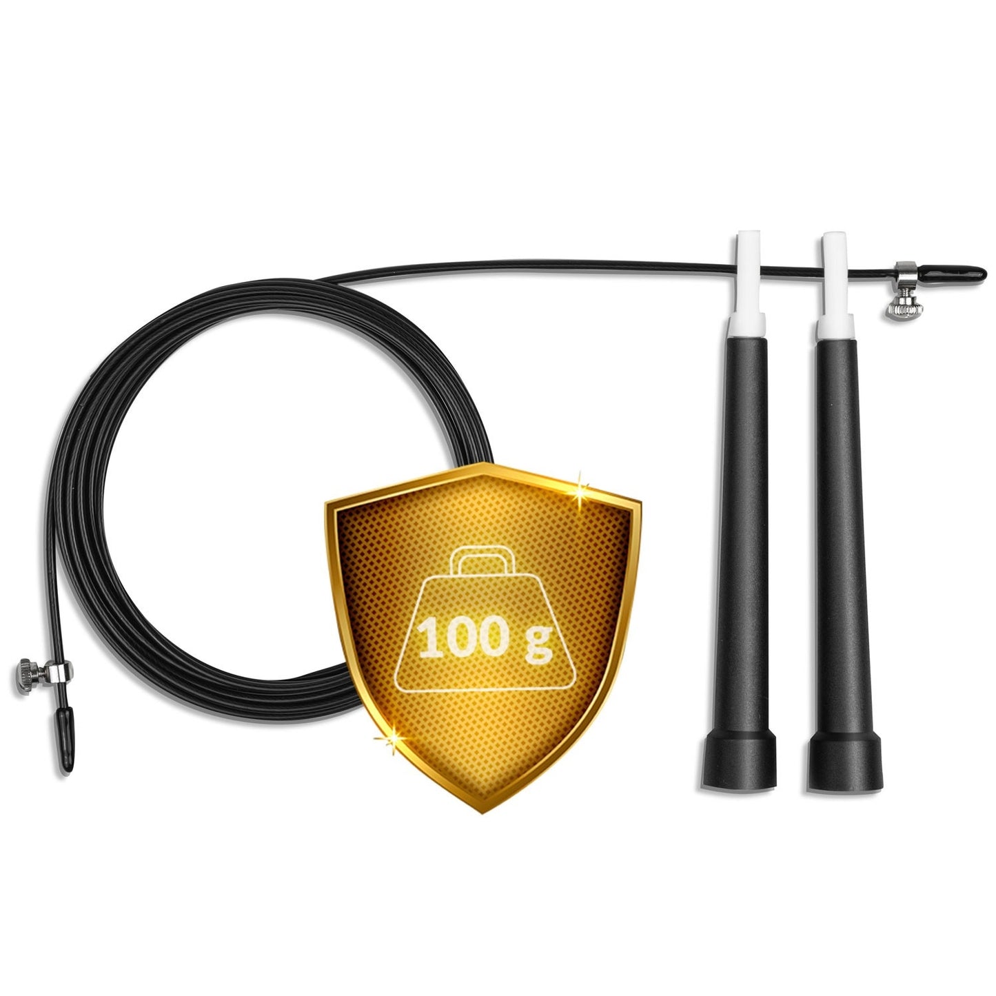 Black jump rope for training Neo-Sport NS-955