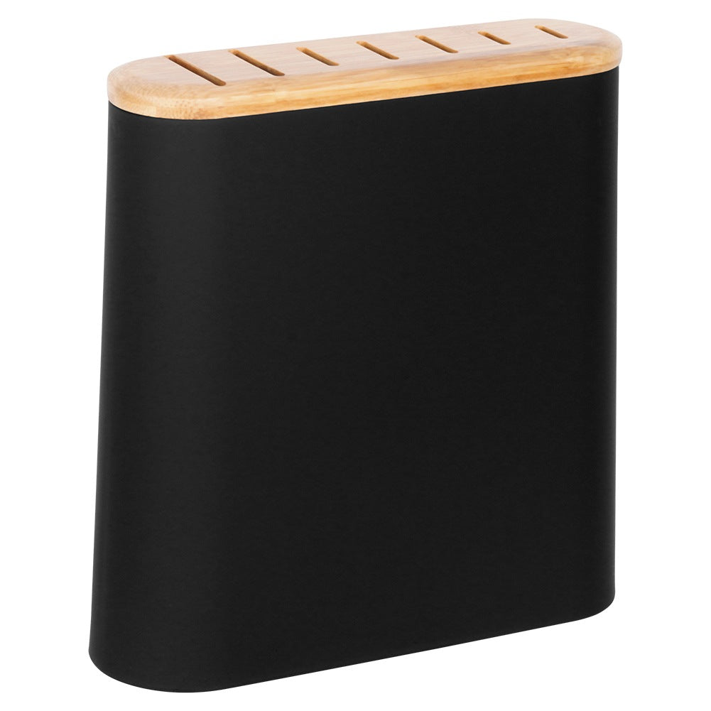 Black knife stand with compartments