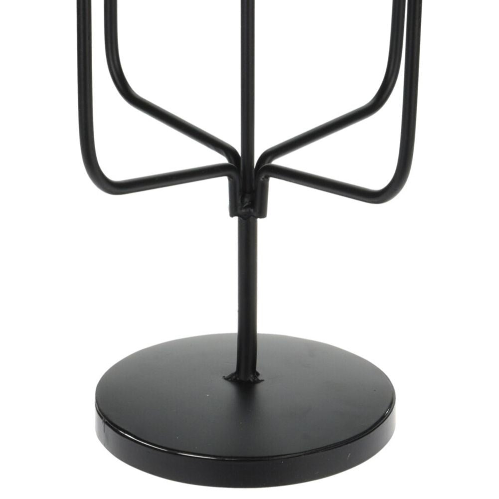 Black matt candle holder for 5 long candles - unique design