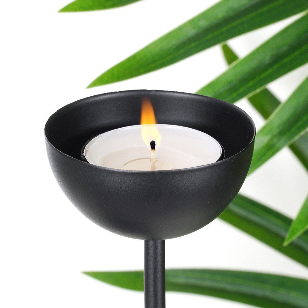 Black metal candlestick for 4 candles 15x41.5 cm