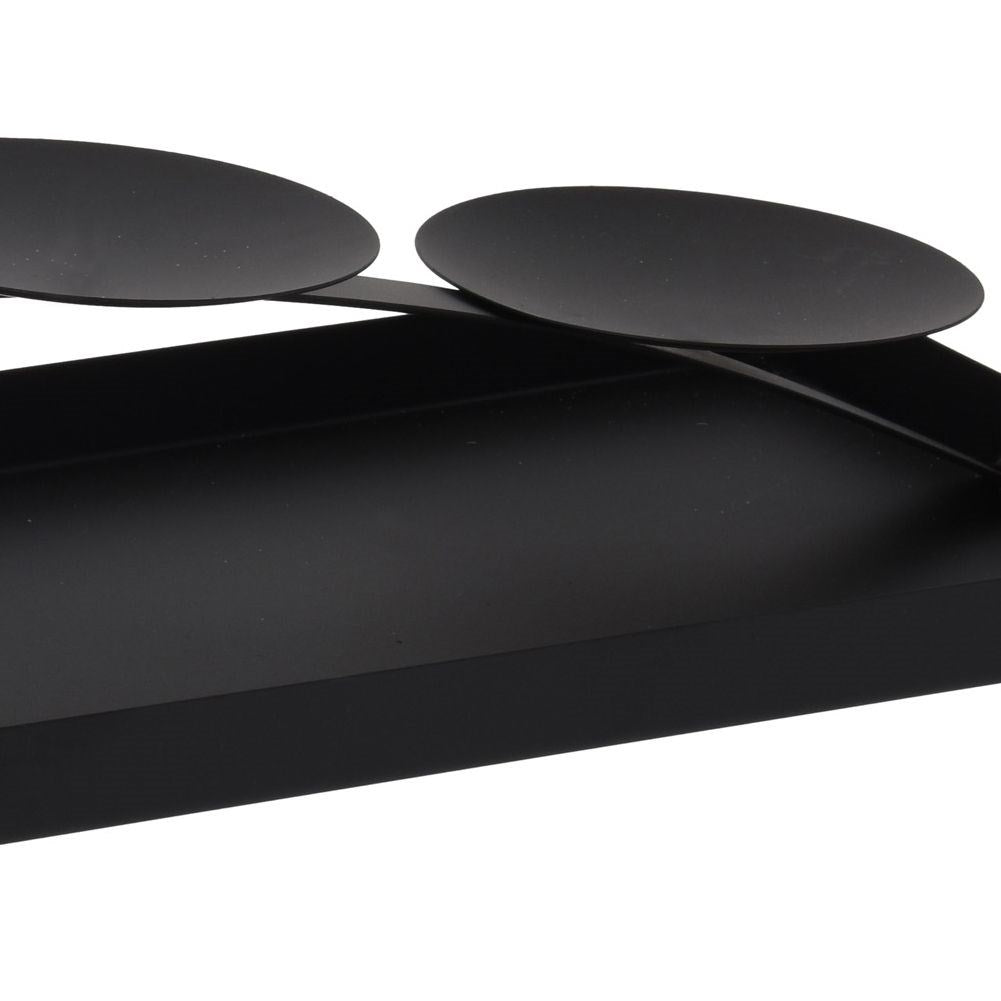 Black metal candlestick for 4 candles 58 cm