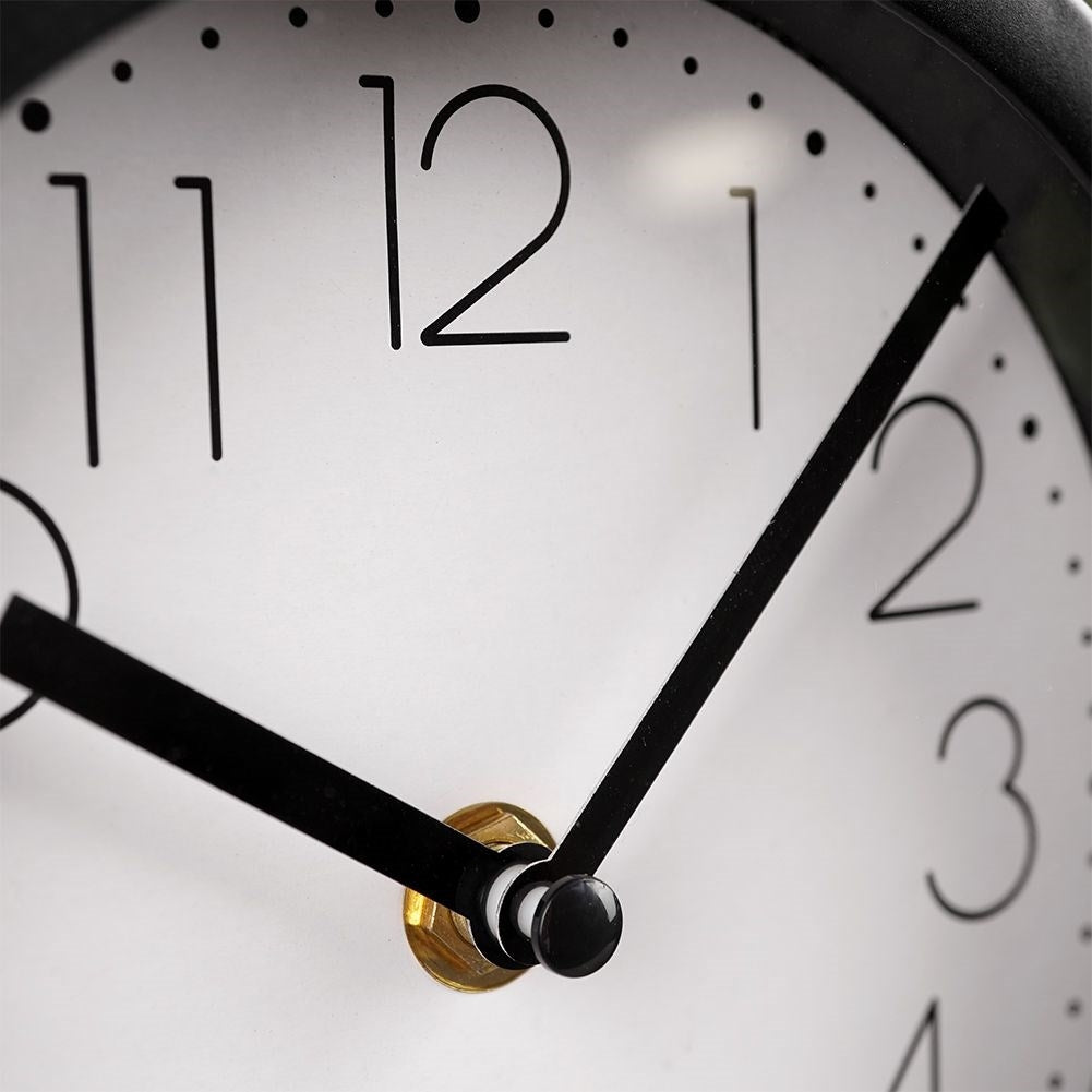 Black metal clock for dresser, desk or table