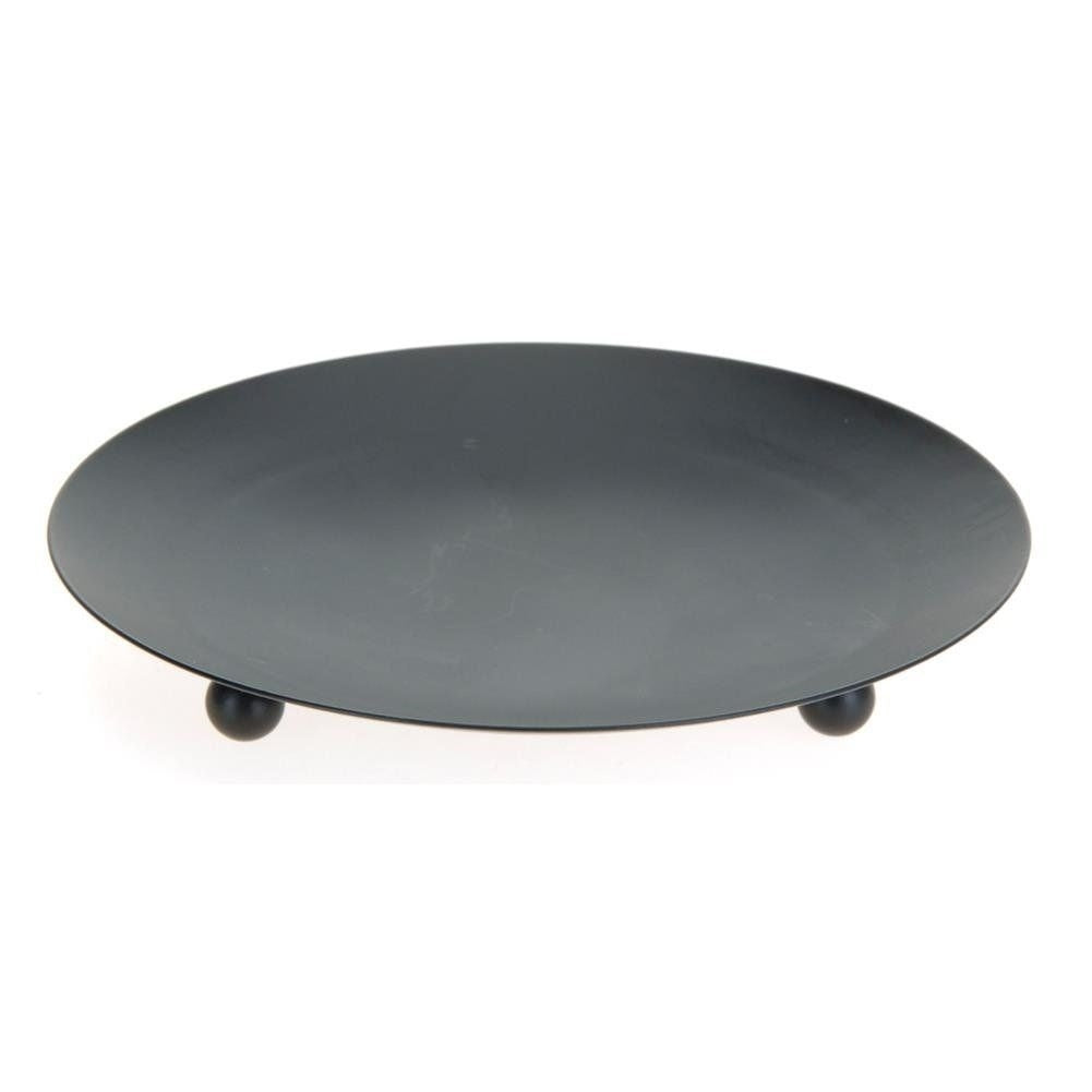 Black metal coaster for candles - protects furniture from the candle
