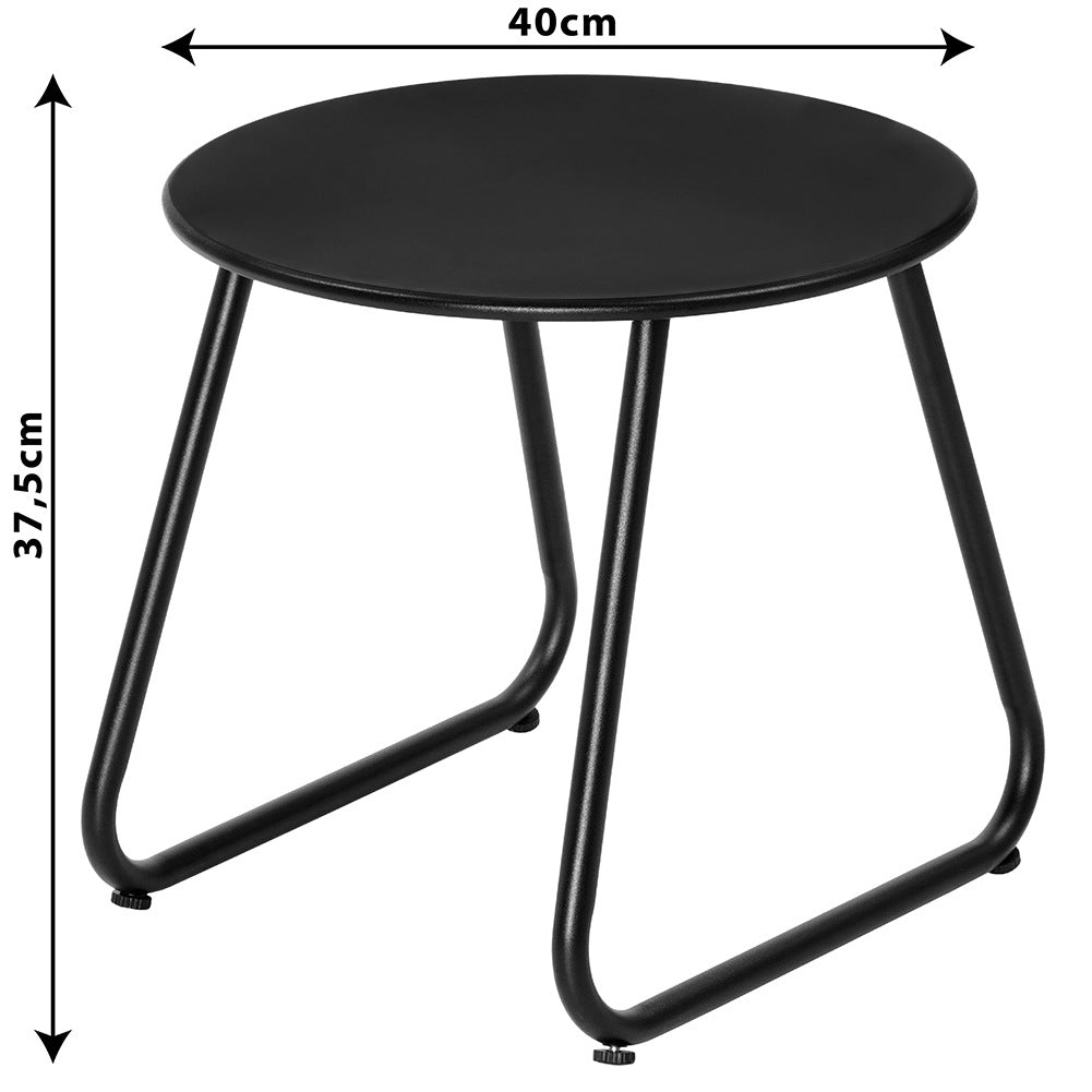 Black metal coffee table, 2 pcs.