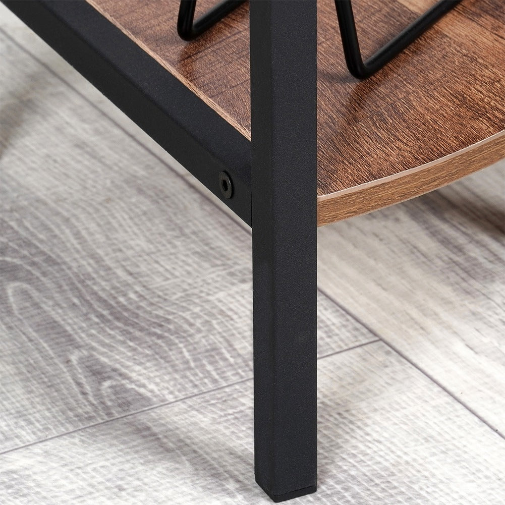 Black metal corner shelf 23.5x23.5x76 cm
