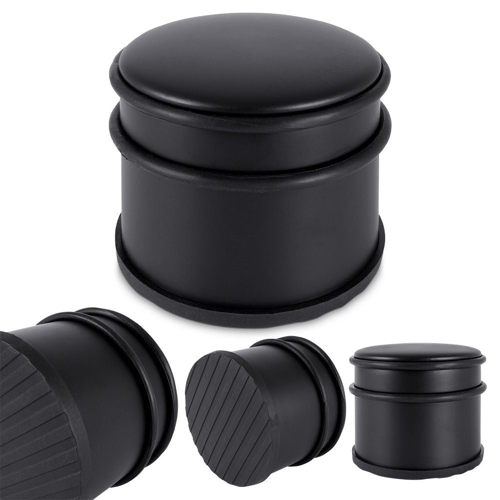 Black metal door stop - Heavy, tall, no assembly