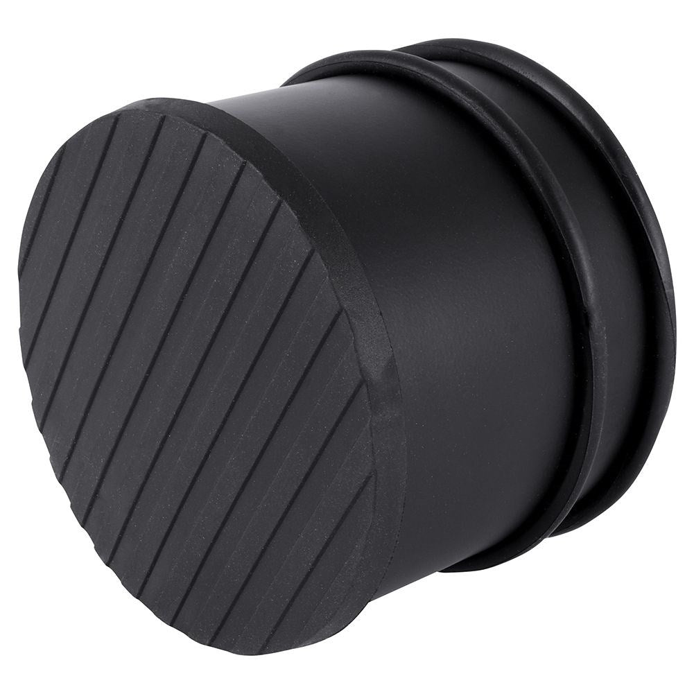 Black metal door stop - Heavy, tall, no assembly