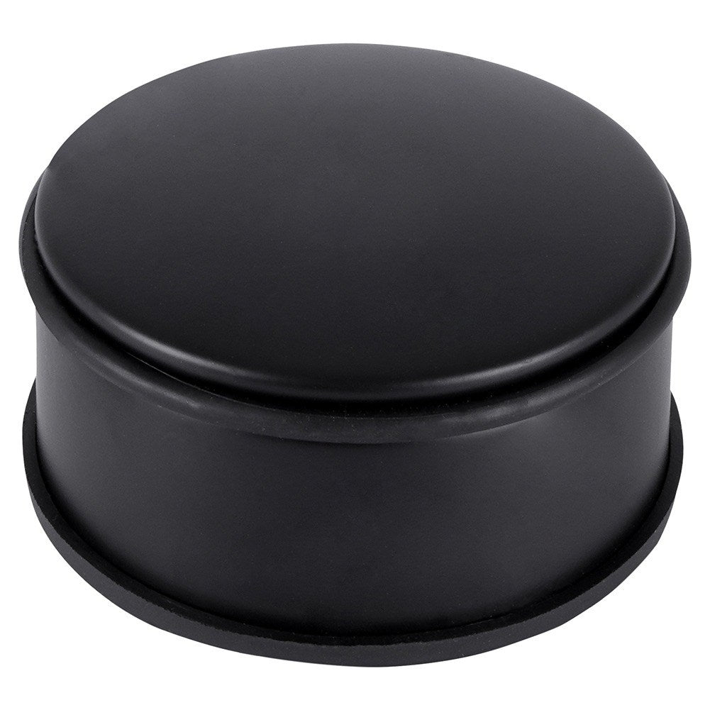 Black metal door stop: robust, elegant and gentle
