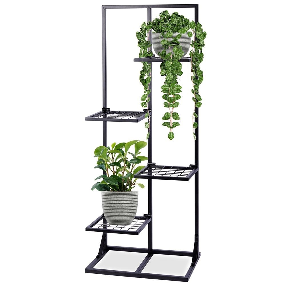 Black metal flower stand - stylish and industrial interior