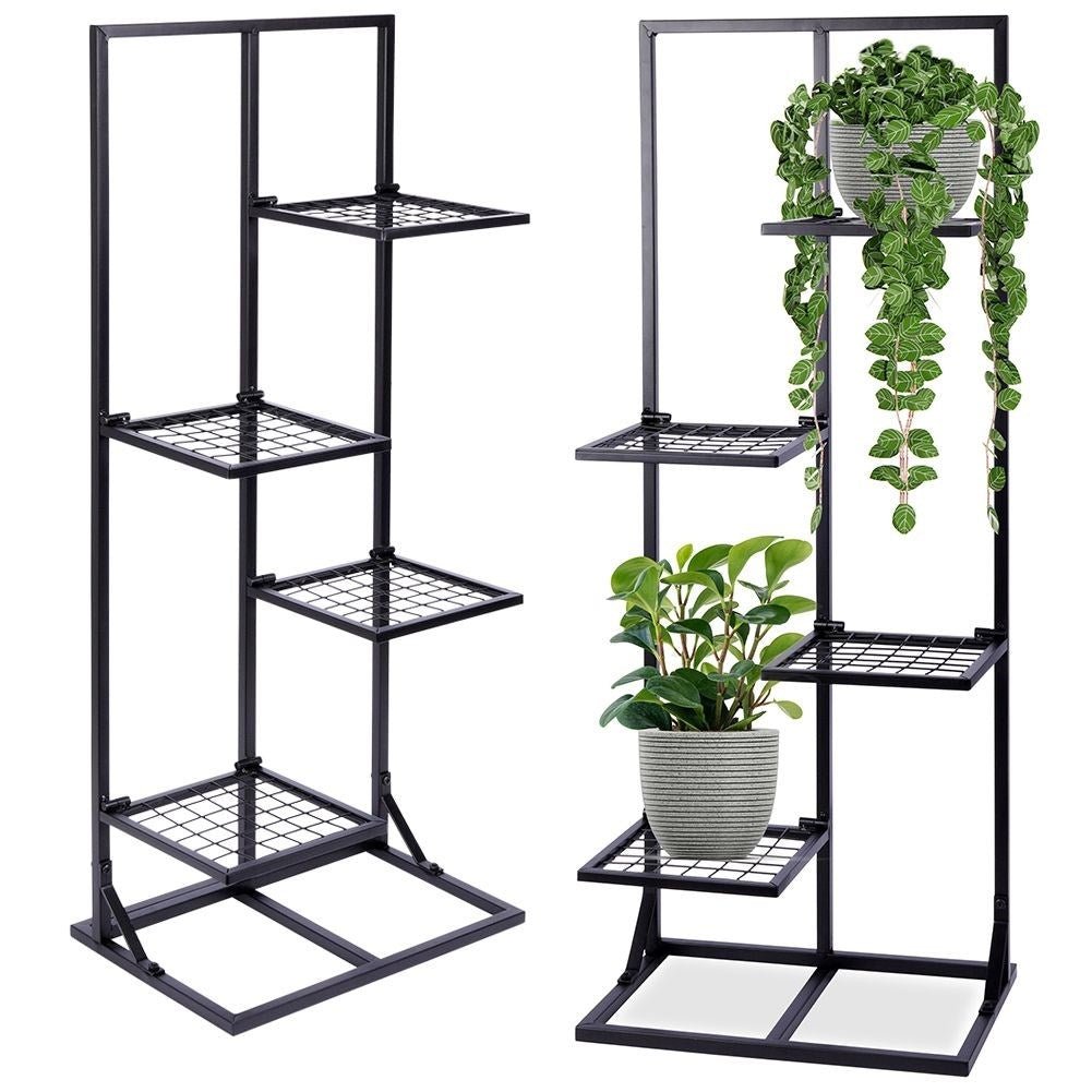 Black metal flower stand - stylish and industrial interior