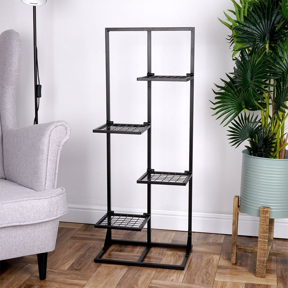 Black metal flower stand - stylish and industrial interior