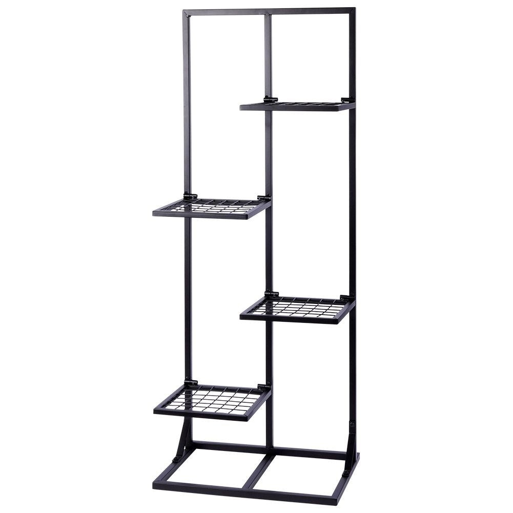 Black metal flower stand - stylish and industrial interior