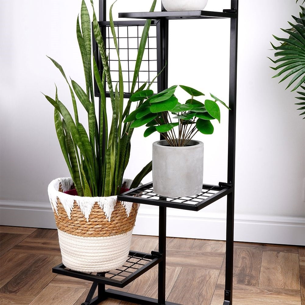 Black metal flower stand - stylish and industrial interior
