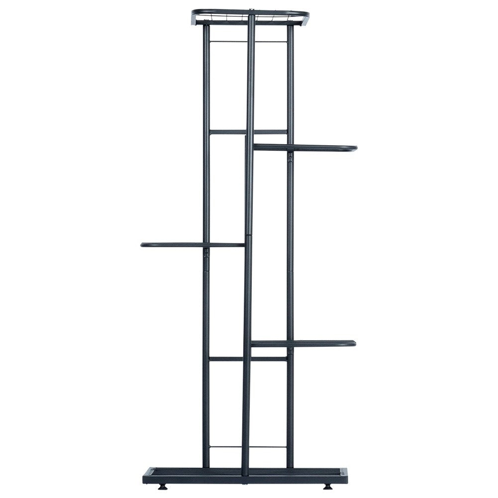 Black metal flower stand with 5 levels in industrial style