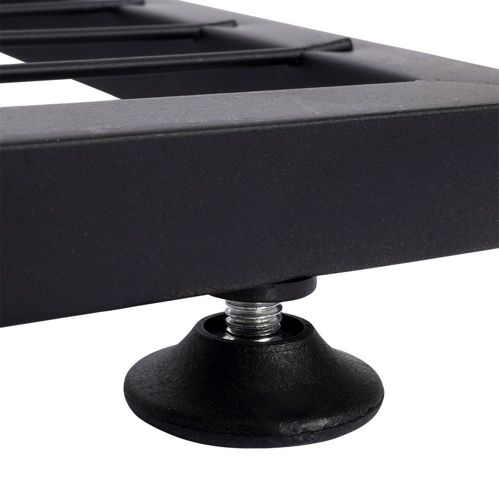 Black metal flower stand with 7 levels for potted plants