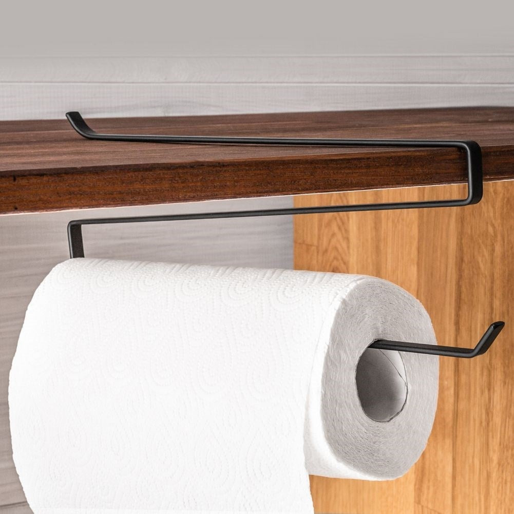 Black metal kitchen hanger for paper towels