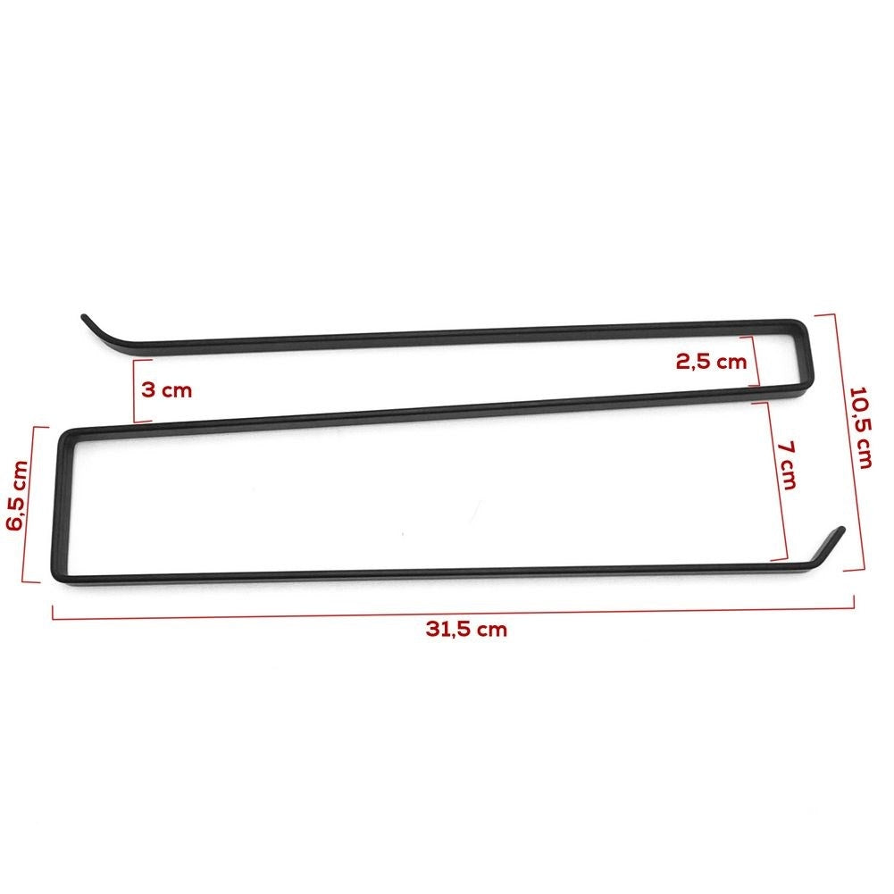 Black metal kitchen hanger for paper towels