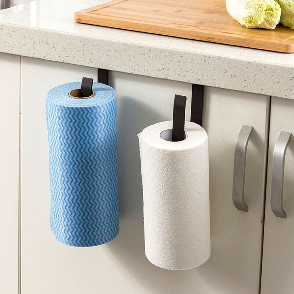 Black metal kitchen hanger for paper towels