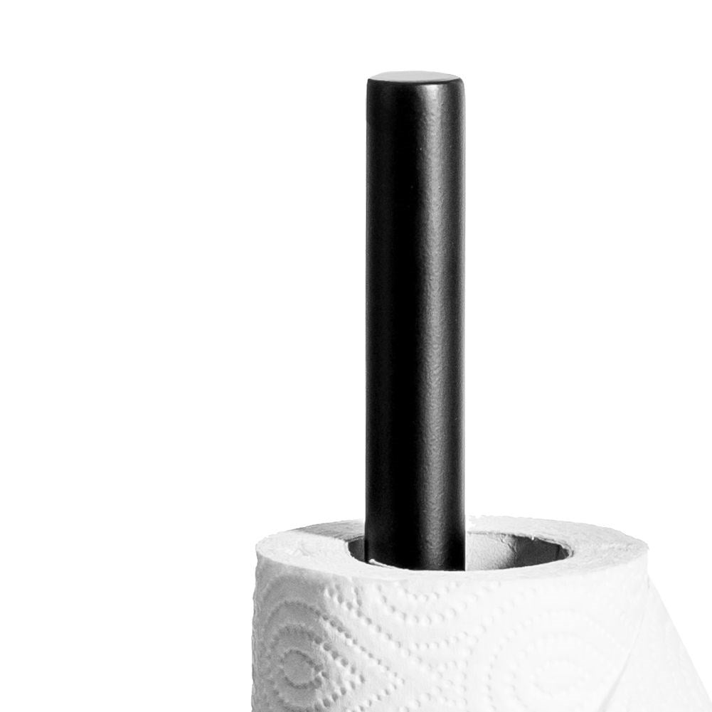 Black metal kitchen rack for paper towels