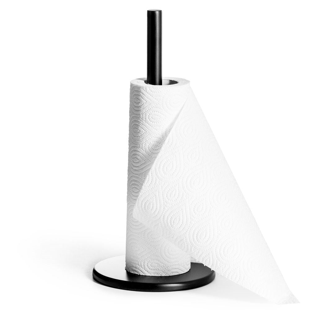 Black metal kitchen rack for paper towels