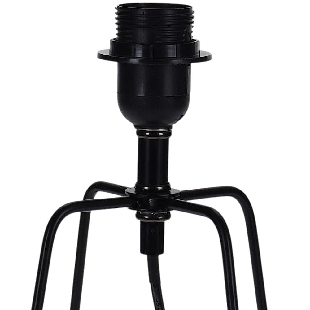 Black metal lamp for bedside table, dresser, table, desk.