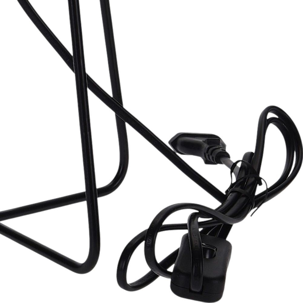 Black metal lamp for bedside table, dresser, table, desk.