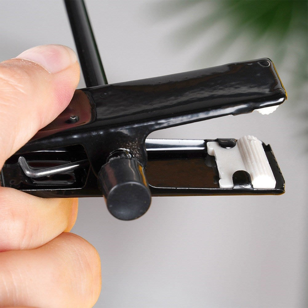 Black metal pants hanger with clips, 3 pcs.
