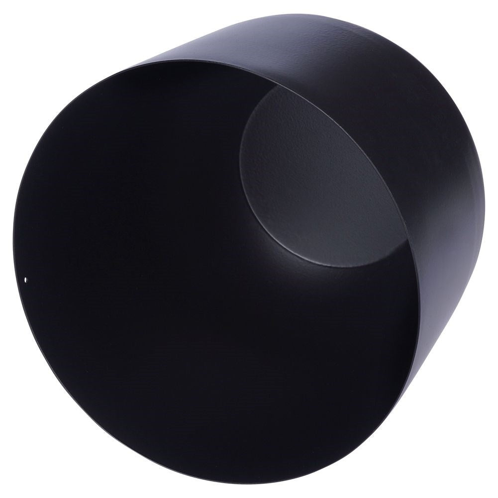 Black metal pot on stand for modern decor