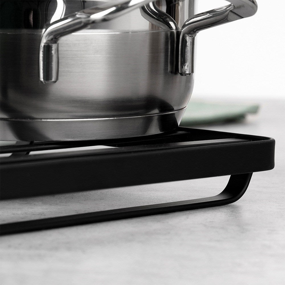 Black metal pot stand MISTY 18x18 cm
